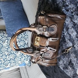 Chloe Paddington Brown Patent Leather Sholder Bag